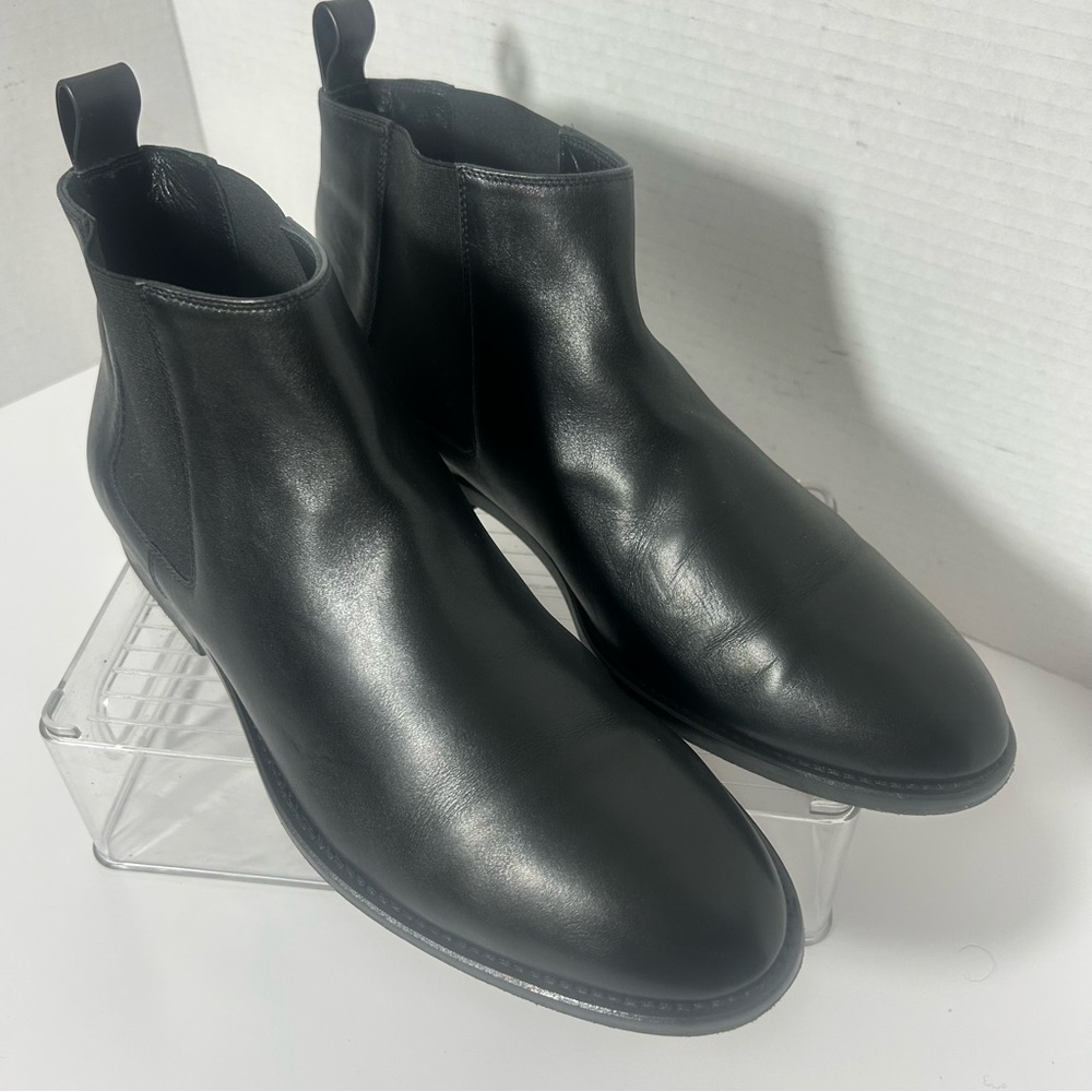 Jenni Kayne Black Leather Chelsea Women’s  Ankle Boots Pull On Comfort